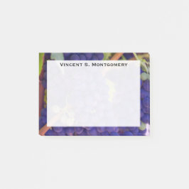 Bloco Post-it Vinhas De Uva Púrpura, Azul, Monograma