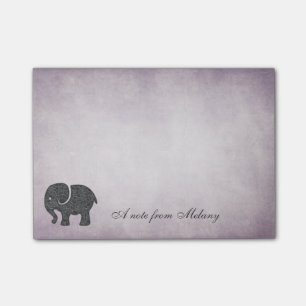 Bloco Post-it Vintage chique elegante do elefante da senhora
