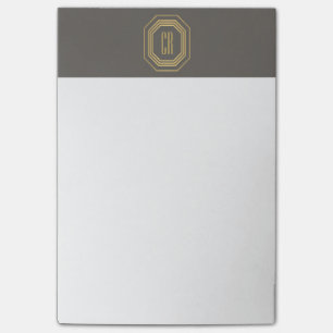 Bloco Post-it Vintage Dourada II Art Deco Monograma