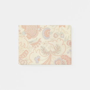 Bloco Post-it Vintage Floral Francês Chintz Antiquado Terracota
