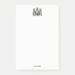Bloco Post-it Vintage Heraldic Castle Emblem Casaco do Armamento
