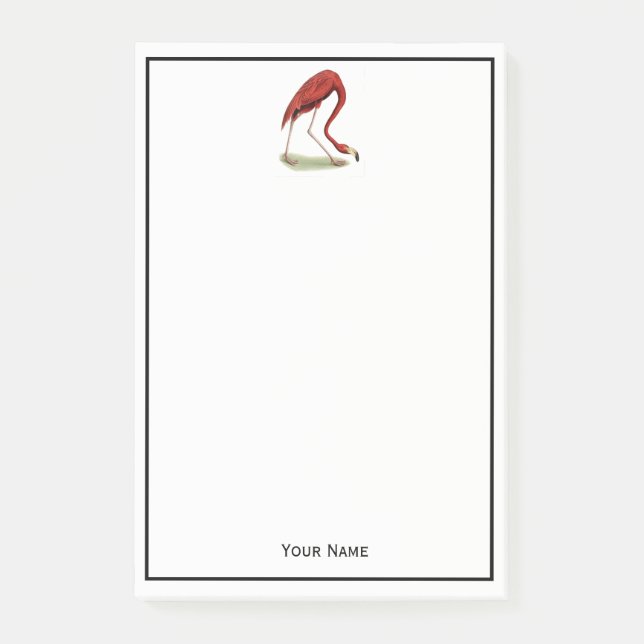 Bloco Post-it Vintage Pink Flamingo #1 (Frente)
