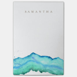 Bloco Post-it Watercolor Montanha | Nome personalizado