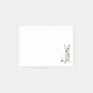 Bloco Post-it West Highland, Terrier Puppy Dog Amor