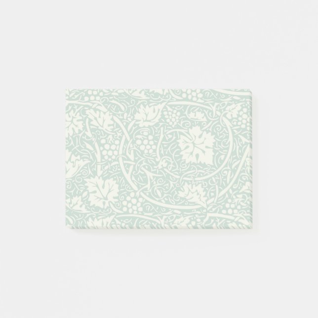 Bloco Post-it William Morris Grape Pattern Teal Turquoise (Frente)