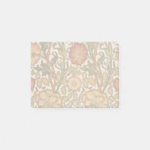 Bloco Post-it William Morris Pink Rose Flower Wallpaper Padrão