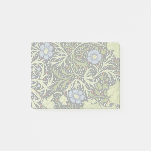 Bloco Post-it William Morris Seaweed Flor Antiquado (Frente)