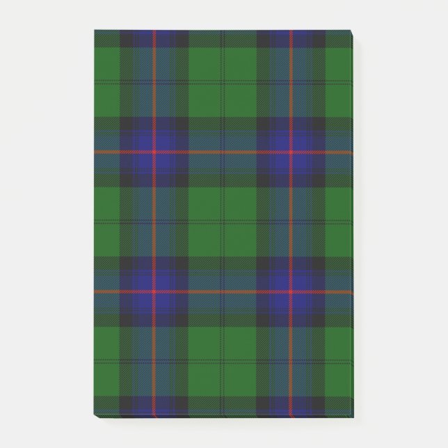 Bloco Post-it Xadrez azul-tartan armstrong e verde (Frente)