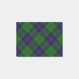 Bloco Post-it Xadrez azul-tartan armstrong e verde