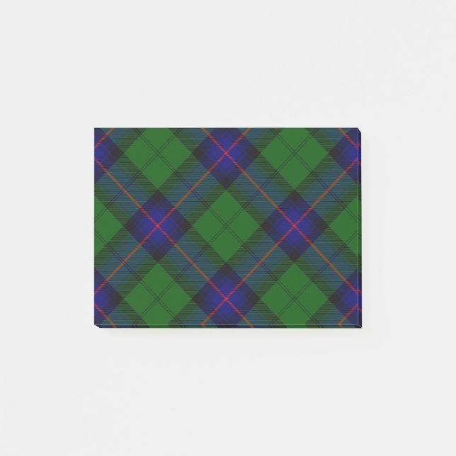 Bloco Post-it Xadrez azul-tartan armstrong e verde (Frente)