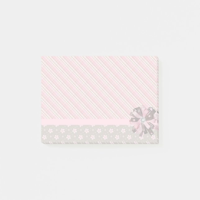 Bloco Post-it Xadrezes e flores (Frente)
