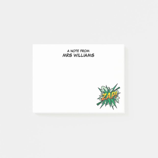 Bloco Post-it ZAP de BD Simples Personalizado (Frente)