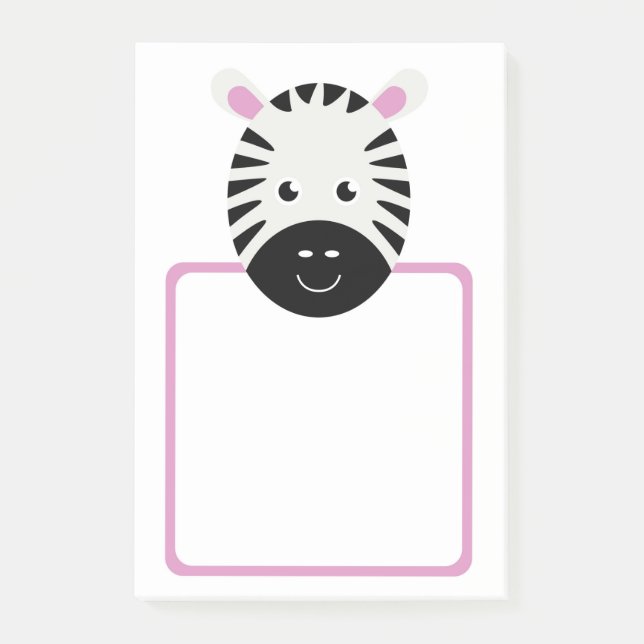 Bloco Post-it Zebra bonito (Frente)
