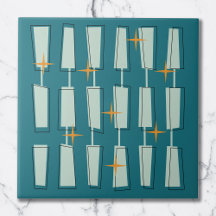 Blocos Atômicos Teal, Aqua em Estilo Moderno de Me