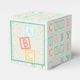 Blocos bonitos da caixa W/ABC do favor do chá de