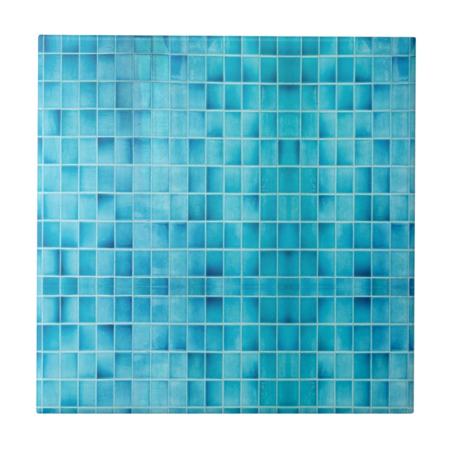 Blocos de azulejo de vidro azul vidro mosaico (Frente)