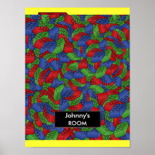 Blocos de construção Poster para um quarto de cria