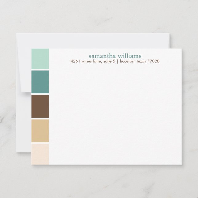Blocos de Cor Moderna Verde e Castanho (Frente)