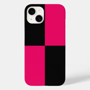 Blocos de cor rosa quente e preto