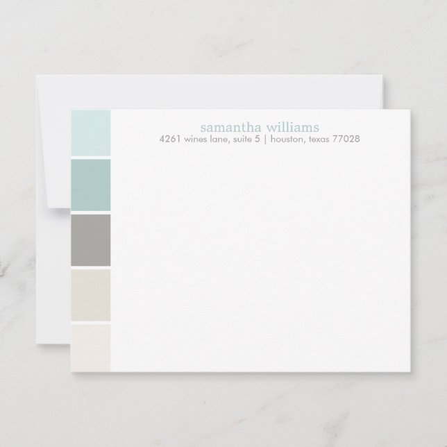 Blocos de cores decorativas modernas azuis e Cinza (Frente)