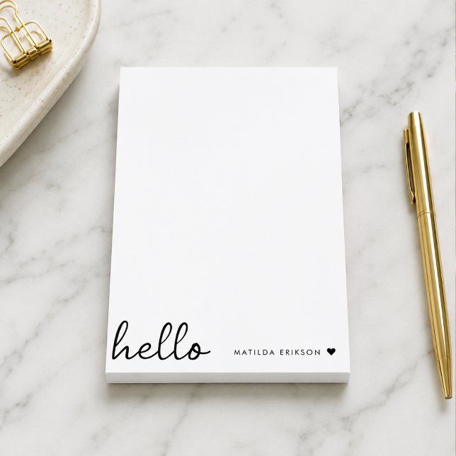 Blocos de Notas Personalizados | Bloco de Nome Per (Personalized 4x6 Post it Notes with custom name design for reminders and lists)
