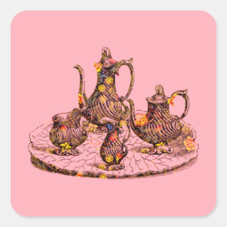 Blocos de safra em adesivos decorativos cor-de-ros