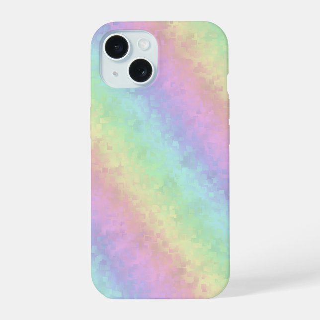 Blocos em Cores Pastel Arte Chuva de Cores 3D (Verso)