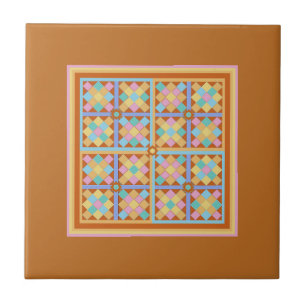 Blocos marroquinos do azulejo, quadrado na parte