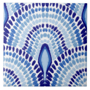 Blocos pintados com mosaico-azul-mediterrânico