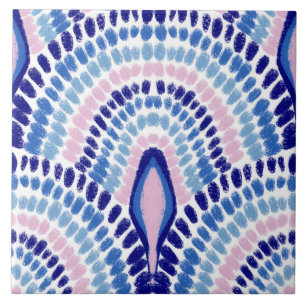 Blocos pintados de mosaico azul-mediterrânico