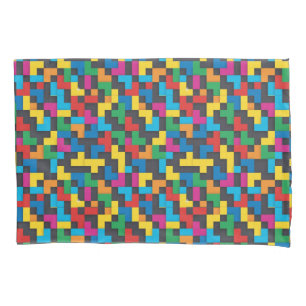 Blocos Retro Tetris Padrão Sem Costura