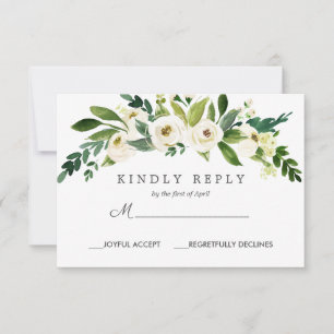 Blogue Branco Resposta de Casamento Chic Floral R
