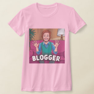 Blogueira de mulheres, camiseta rosa