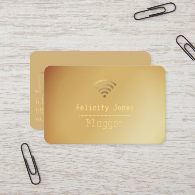 Blogueiro Cartão de visita (Frente/Verso In Situ)