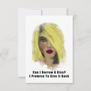 Blona Bombshell Mulher empresta Um Beijo