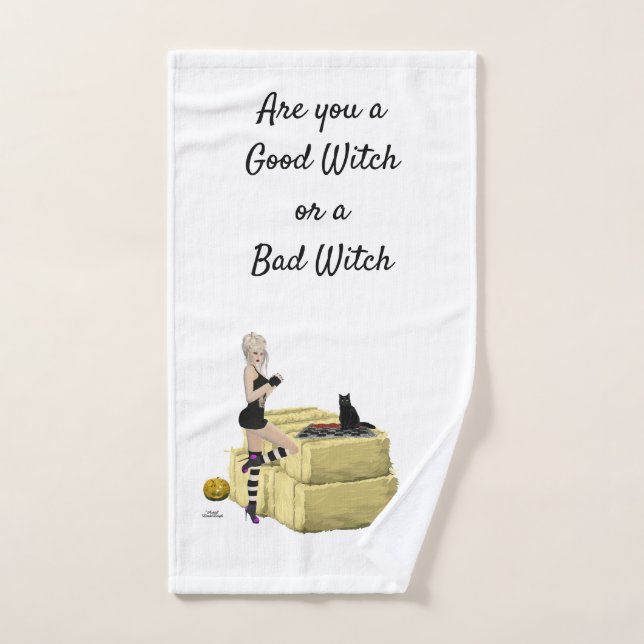 Blona Bruxa Pin Up Girl Toalha (Toalha de mão)