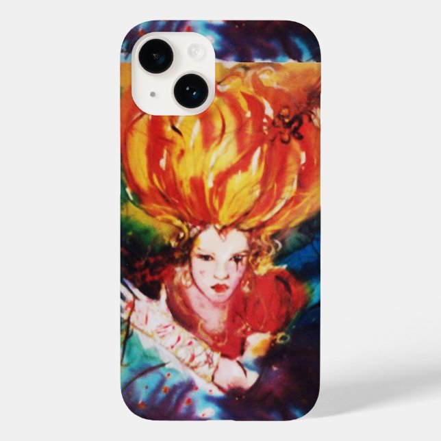 BLONDE IN RED Beauty Fashion Watercolor (Verso)