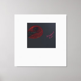 Blood Moonlit Night Stretched Canvas Print