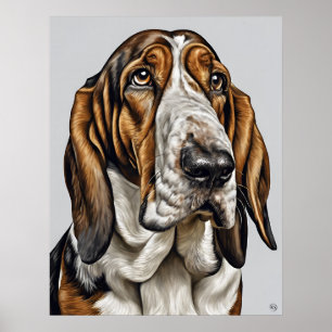 Bloodhound - Impressão de Arte Canina
