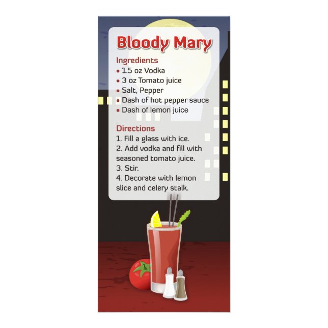 Bloody Mary Cocktail Recebe Convite (Frente)