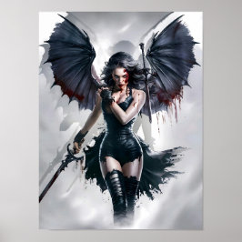Bloody Sexy Vampire Warrior Poster Art