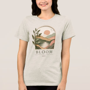 Bloom Boho Nature Paisagem Cresça Através do Que