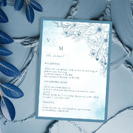 Bloom No Cartão Detalhado Do Casamento no inverno