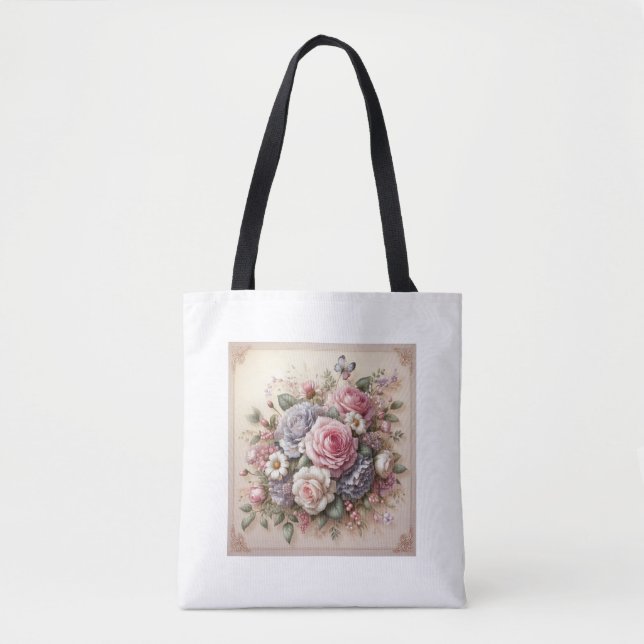 Bloom Onde Quer Que Vá: Saco Floral Design Tote (Frente)