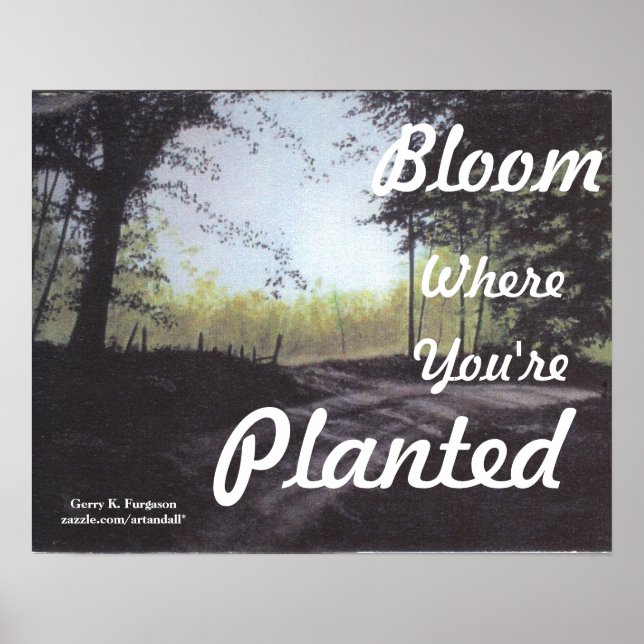 "BLOOM ONDE VOCÊ ESTÁ PLANTADO" POSTER (Frente)