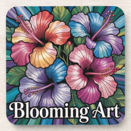 Blooming Art Hibiscus Plastic Porta copos