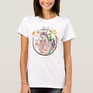 Blooming Bond: Camiseta Floral Mãe e Filho