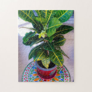 Blooming Croton na Quebra-cabeça de Mesa Mosaica