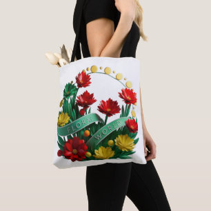 Blooming Elegance Floral All-Over-Impressão Tote B