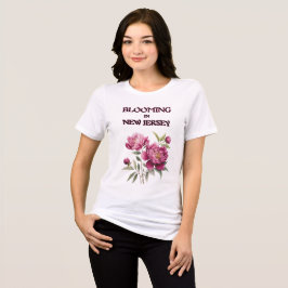 BLOOMING IN NJ PURPLE PEONIES FLORAL SHORT SLEEVE 